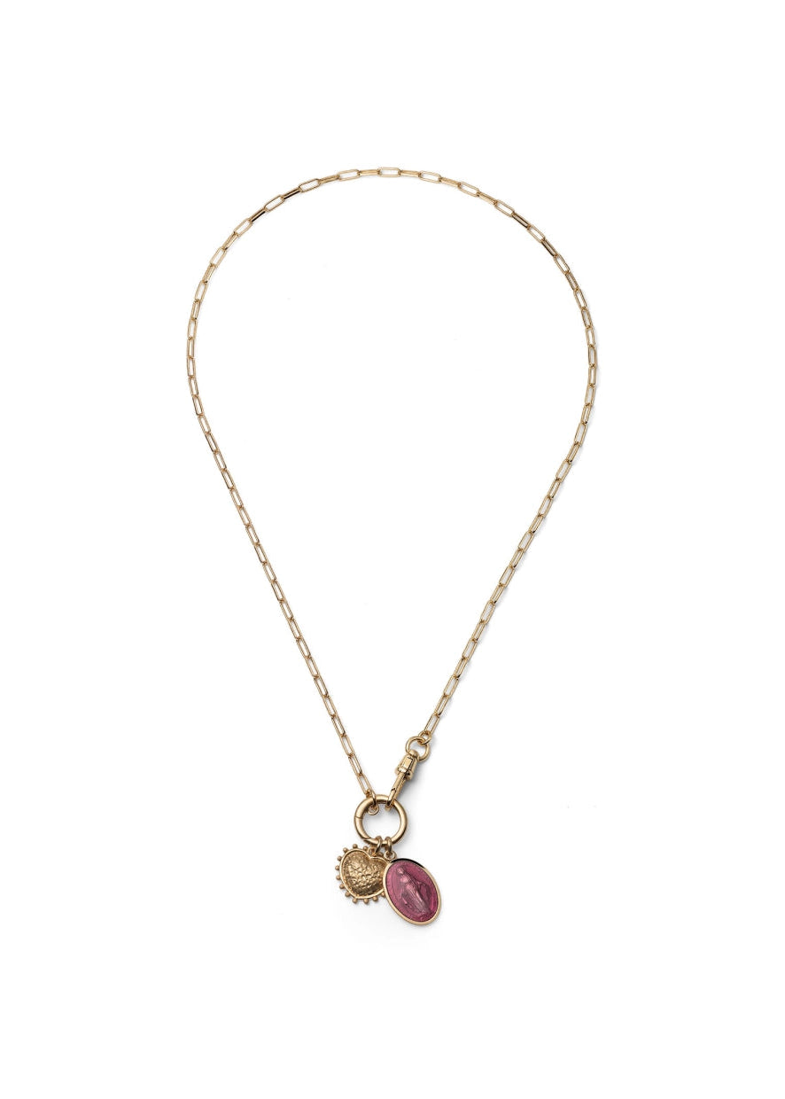 Collana Legami charm Miracolosa rosso e Cuore Sacro