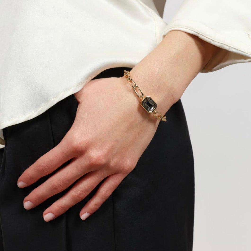 Unoaerre bracciale Joya catena cristallo grigio