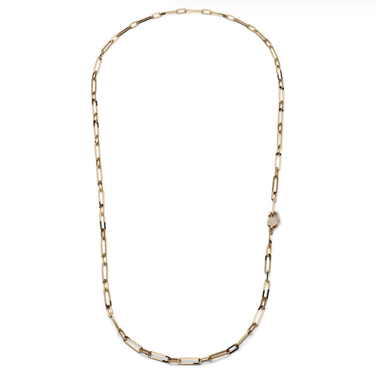 Unoaerre collana lunga con chiusura in zirconi