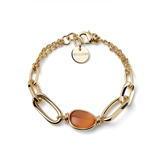 Unoaerre bracciale con pietre occhio di gatto