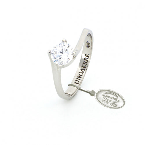 Unoaerre Maxi Solitaire Ring in white silver 