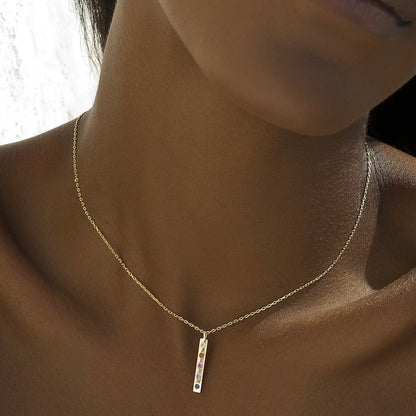 Lineargent collana con pietre d’argento disegno gemme multicolor