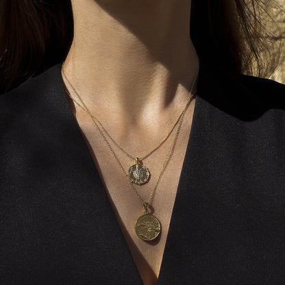 Lineargent collana medaglia d’argento ispirata alla creazione di Adamo