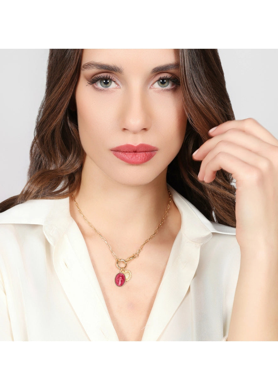 Collana Legami charm Miracolosa rosso e Cuore Sacro