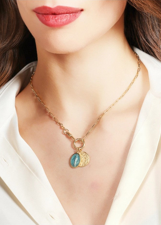 Collana Legami charm Miracolosa turchese
