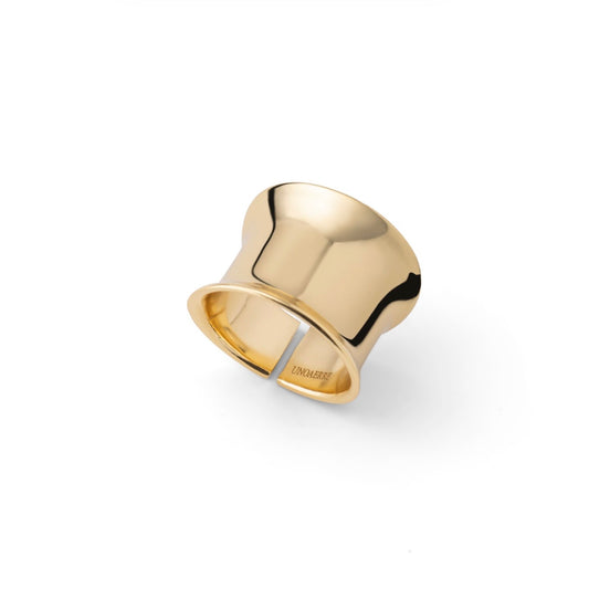 Unoaerre anello maxi fascia dorata