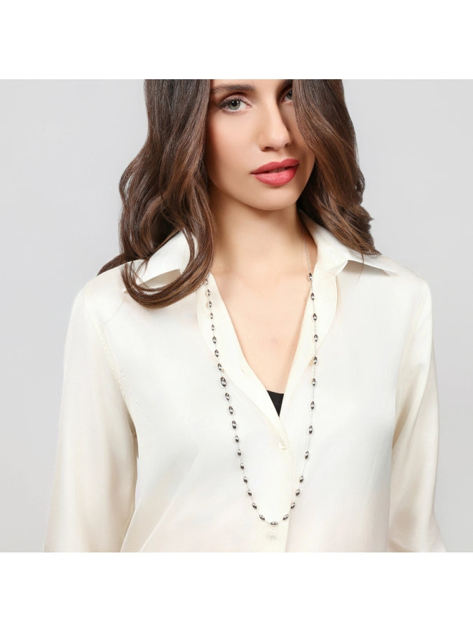 Unoaerre Collana lunga Boule in argento