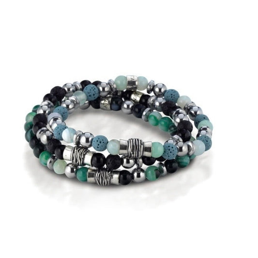 Ananda 925 bracciale elastico colorato