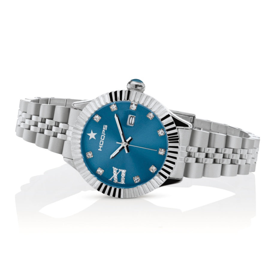Hoops orologio new luxury diamonds classic blu, ref: 2619LD-S06