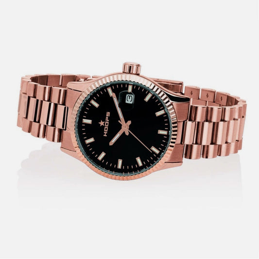 Hoops orologio Luxury rose gold/nero, ref: 2590LG01