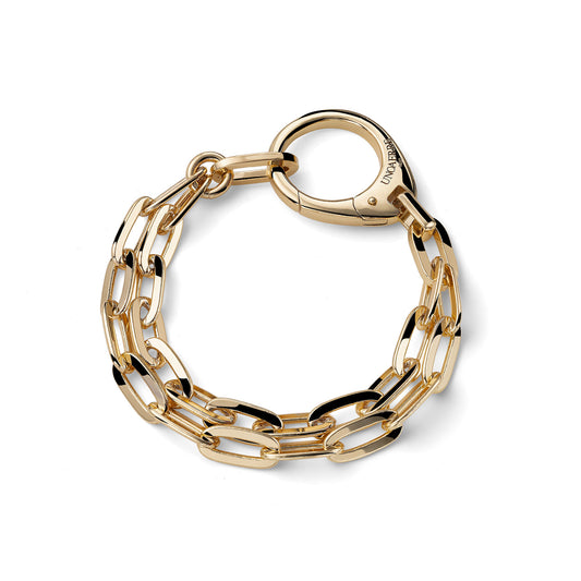 Unoaerre bracciale maxi moschettone dorato