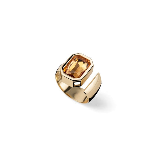 Unoaerre anello Joya cristallo giallo