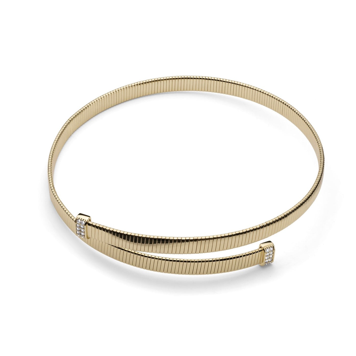 Unoaerre collana tubogas con zirconi