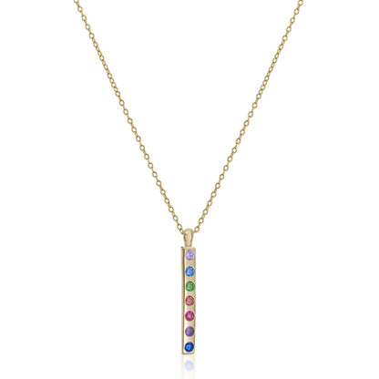 Lineargent collana con pietre d’argento disegno gemme multicolor
