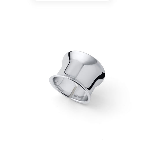 Unoaerre anello maxi fascia argentato