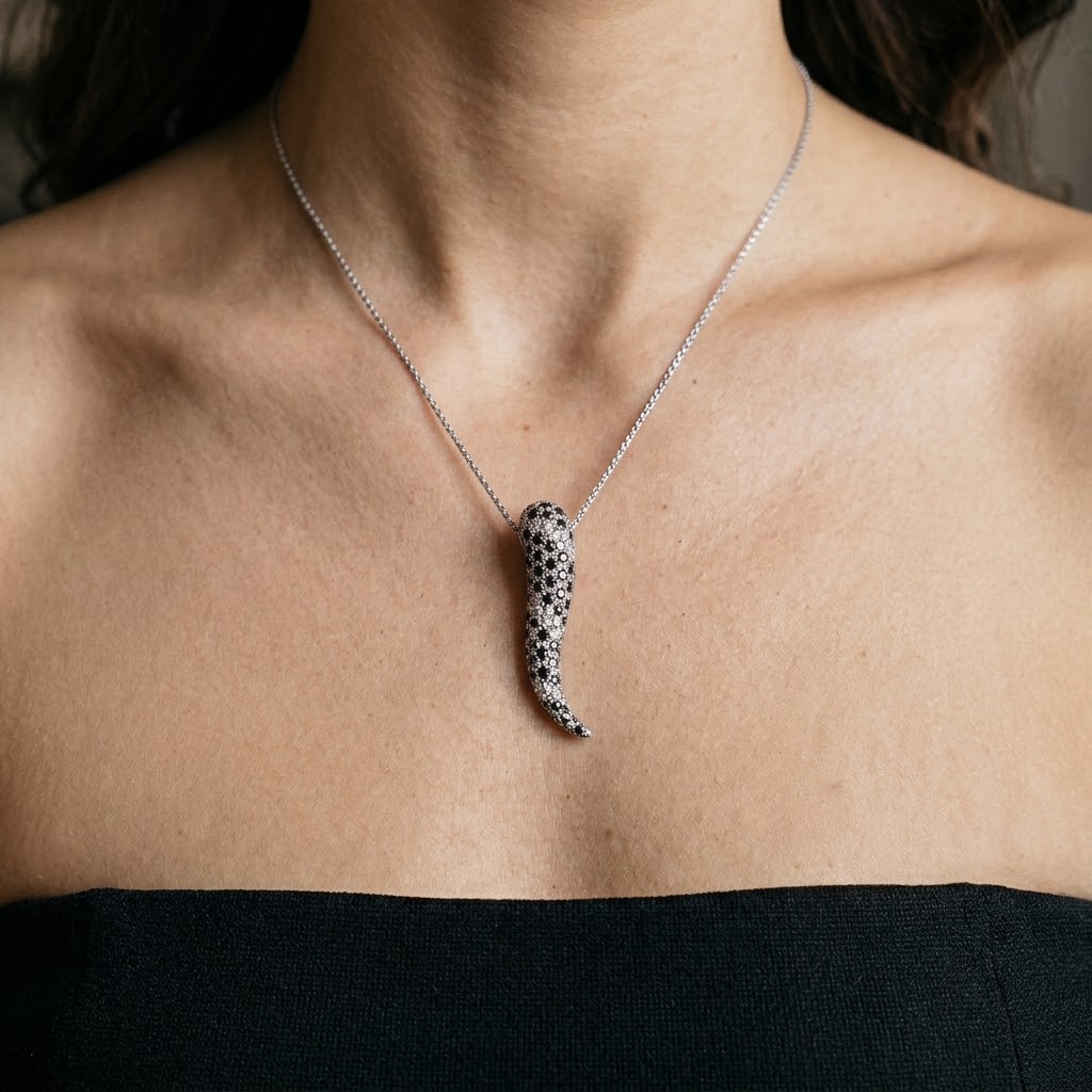Nini gioielli collana con pendente corno oro 18kt