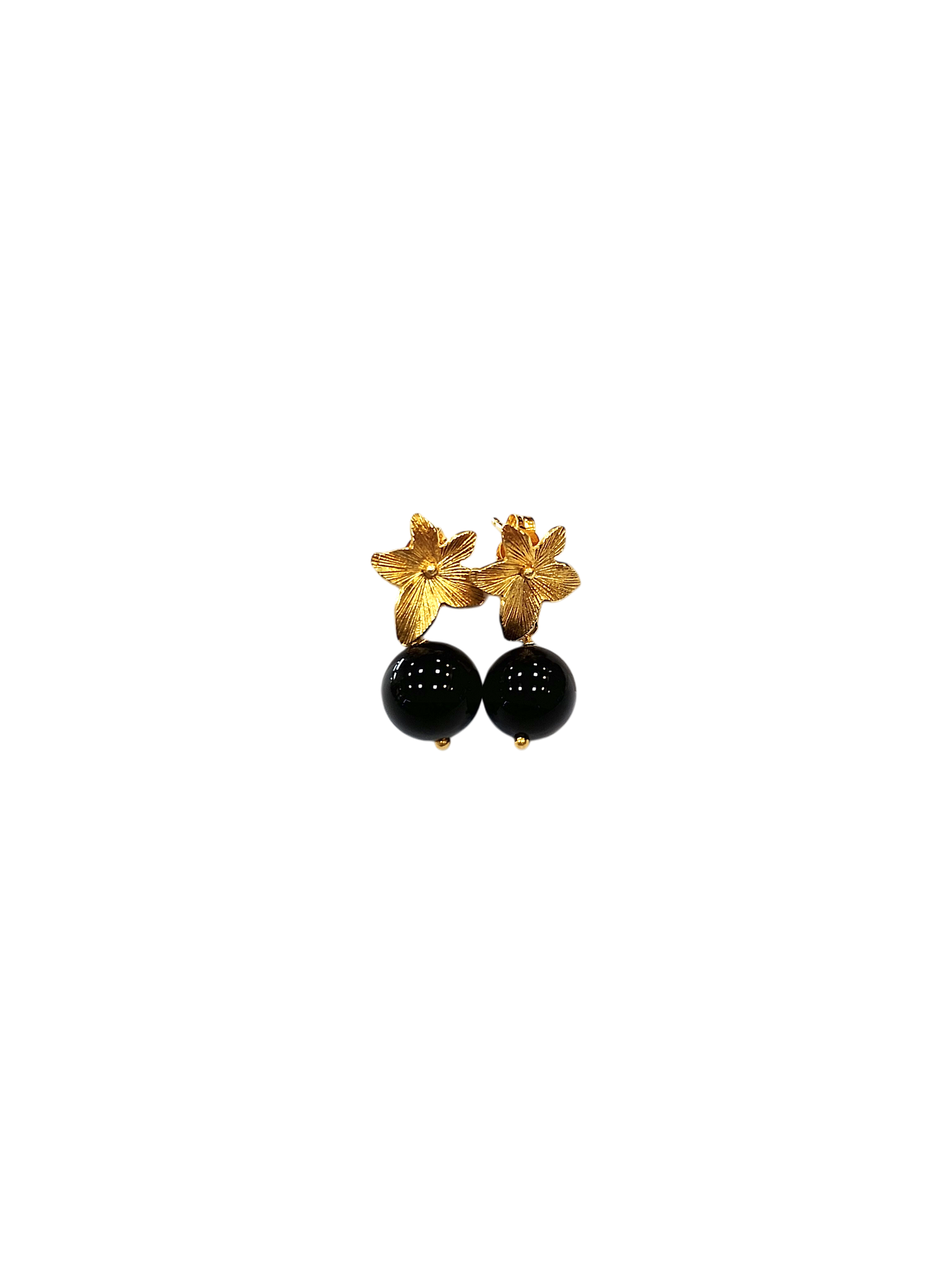 Orecchini Collezione Daphne in Argento 925 Dorato e Onice