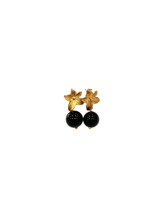 Orecchini Collezione Daphne in Argento 925 Dorato e Onice