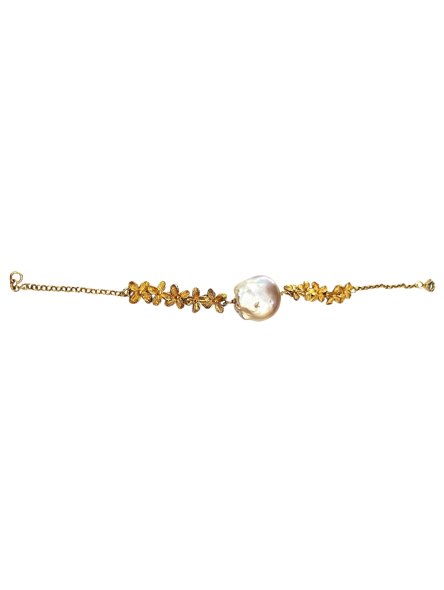 Bracciale Collezione Daphne – Argento 925 Dorato con Perla Barocca