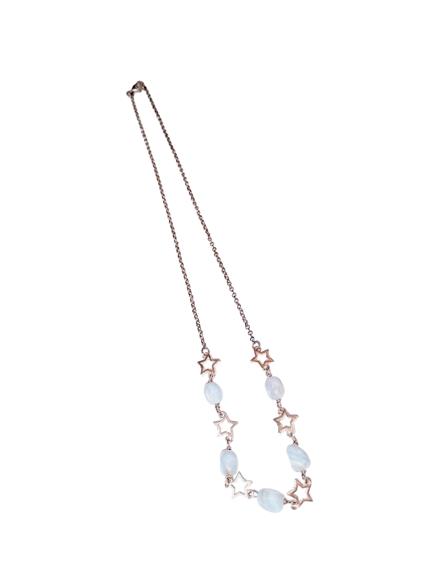 Collana Collezione Lucky – Calcedonio - Argento 925 – cm 45