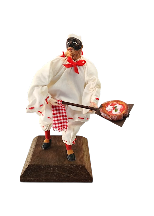 Pulcinella Pizzaiolo in Ceramica – h 16 cm