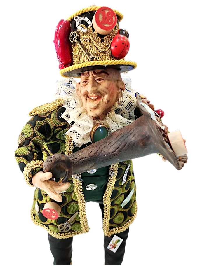 Gobbo Vestito con Cornucopia (Scartellato Sciò-Sciò) – H.40 cm