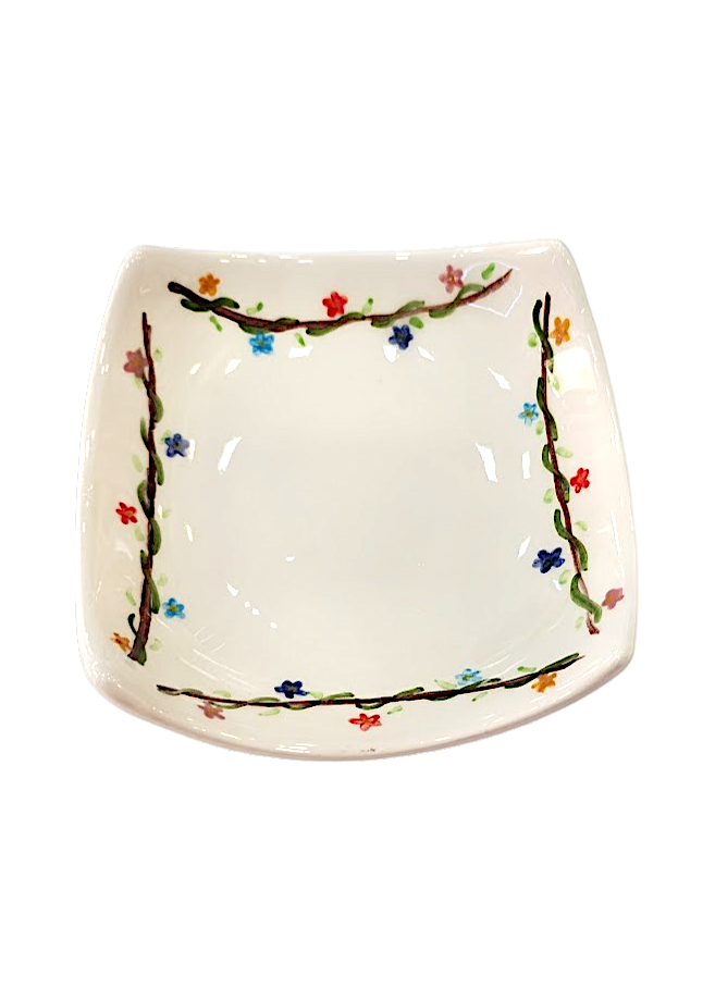 Piattino in Ceramica Quadrato 11x11 cm – Versatilità, Stile e Tradizione Artigianale