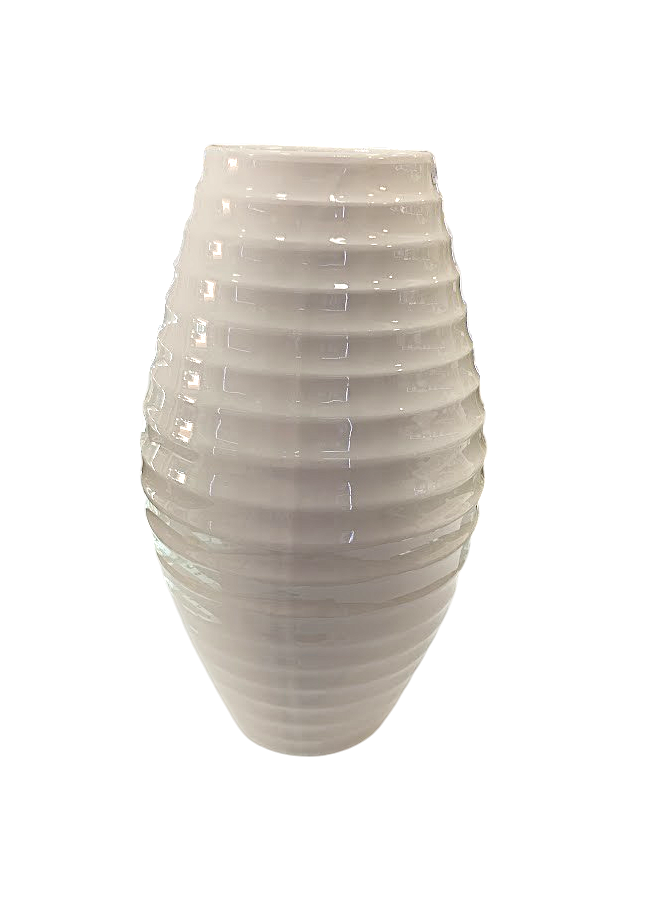 Vaso Alto h30 Portafiori con Decoro rigato