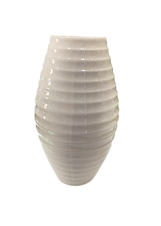 Vaso Alto h30 Portafiori con Decoro rigato