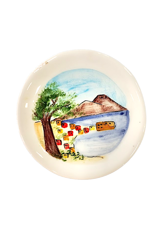 Piattino in Ceramica Decorato – Vesuvio | 12 cm