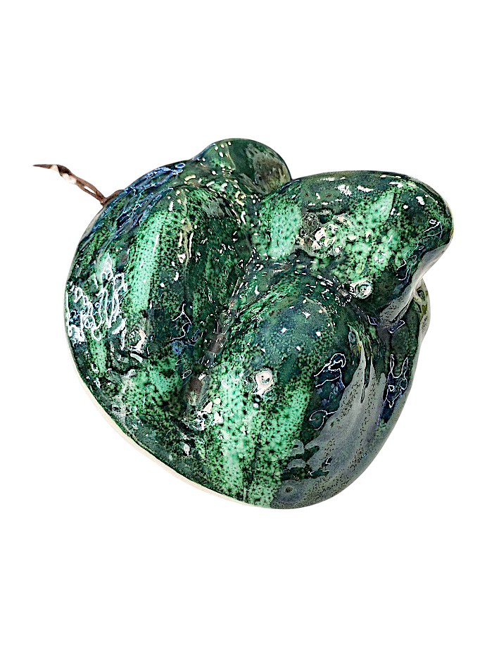 Maschera di Pulcinella – Ceramica verde petrolio | h.12