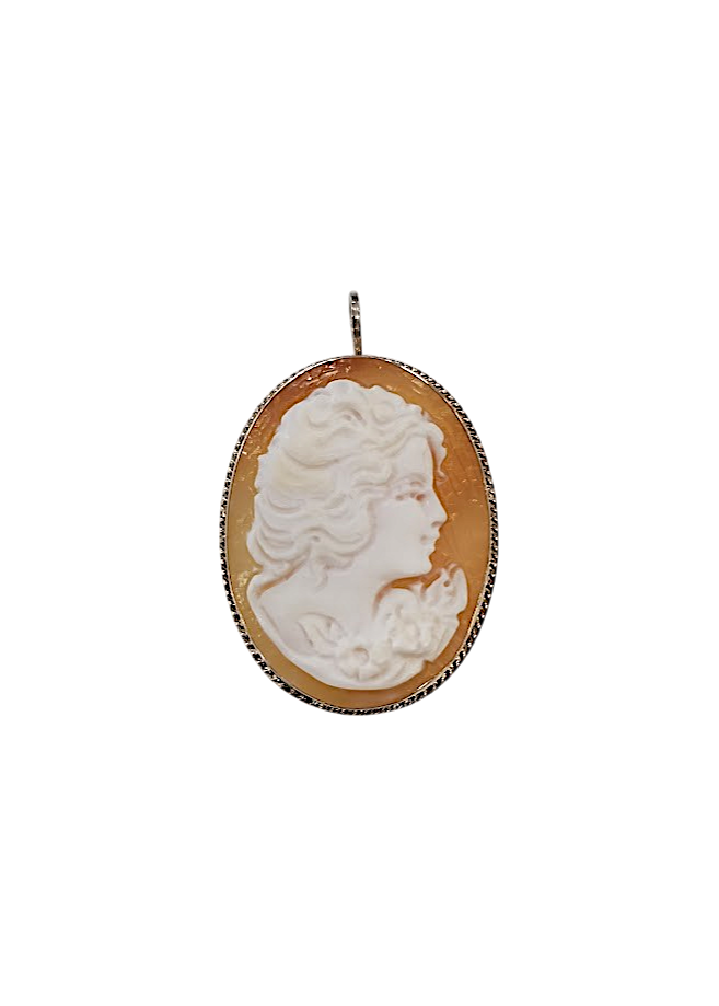 Cameo in Conchiglia Corneola 35 mm – Argento 925