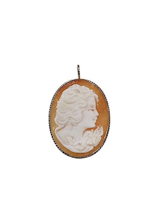 Cameo in Conchiglia Corneola 35 mm – Argento 925