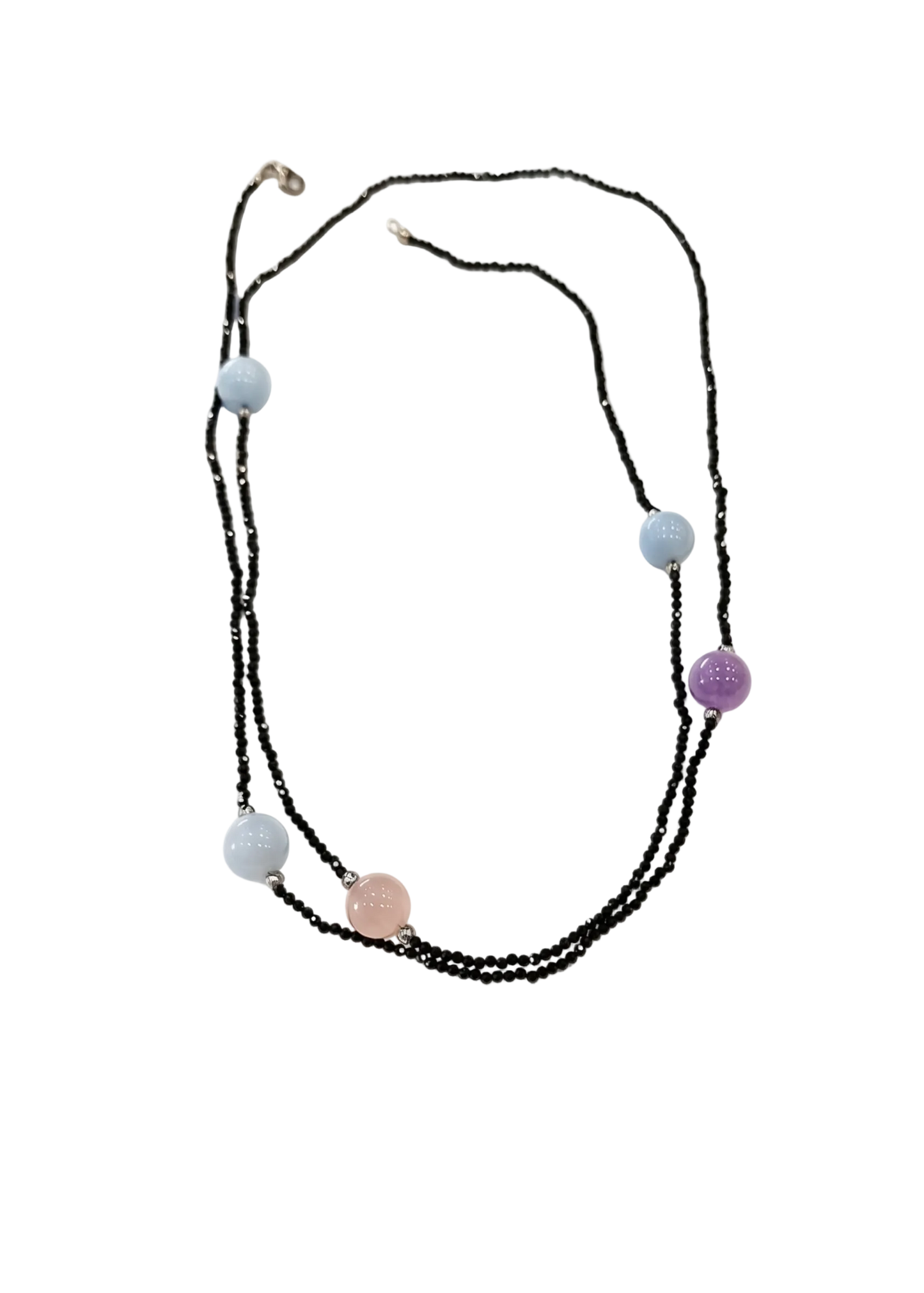 Collana Lucky Stone – Filo Unico 90 cm, Argento 925 e Pietre