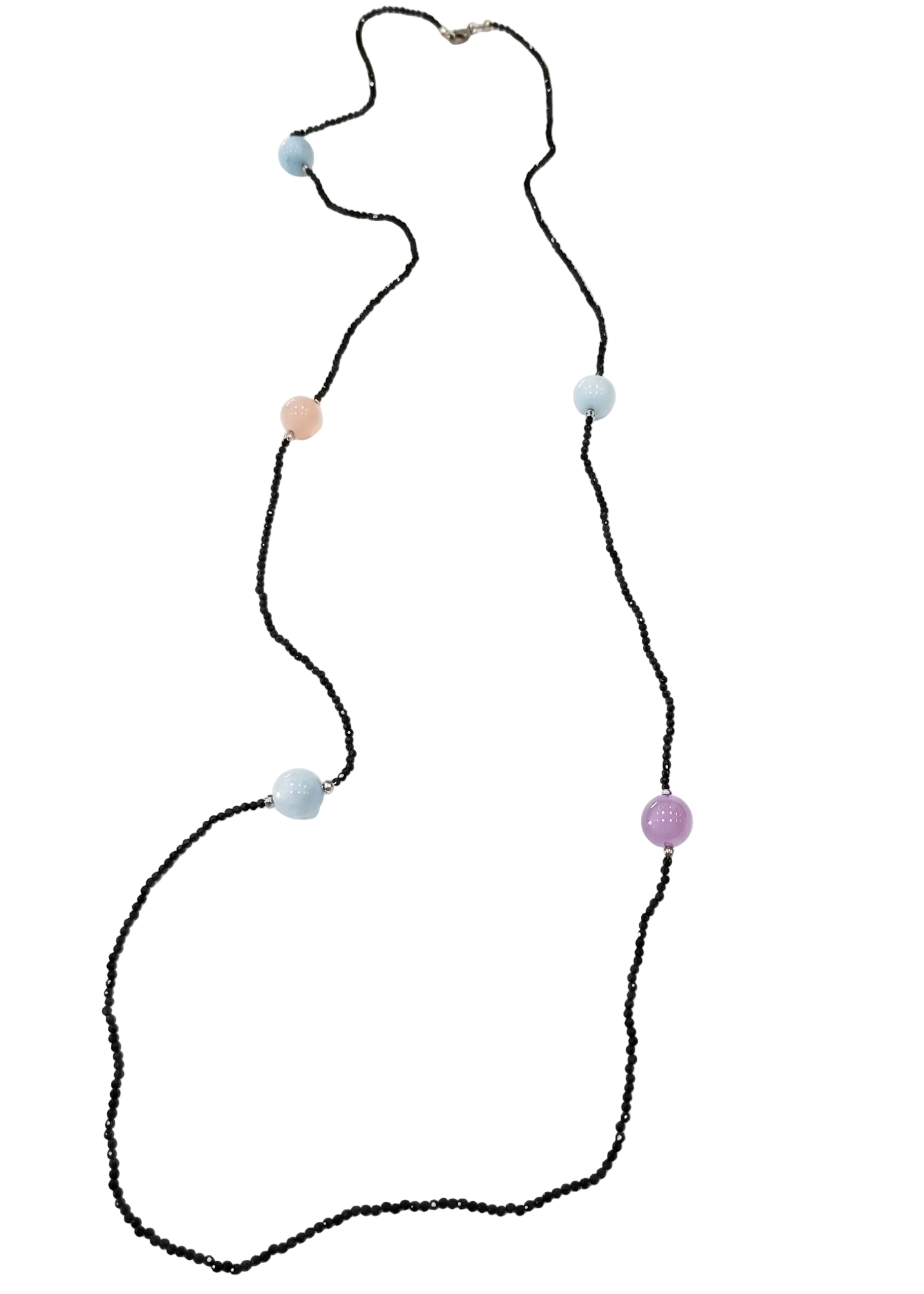 Collana Lucky Stone – Filo Unico 90 cm, Argento 925 e Pietre