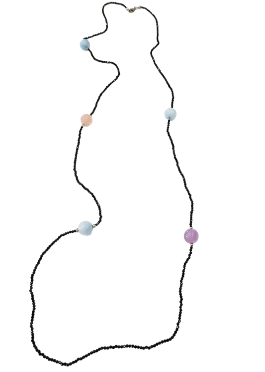 Collana Lucky Stone – Filo Unico 90 cm, Argento 925 e Pietre