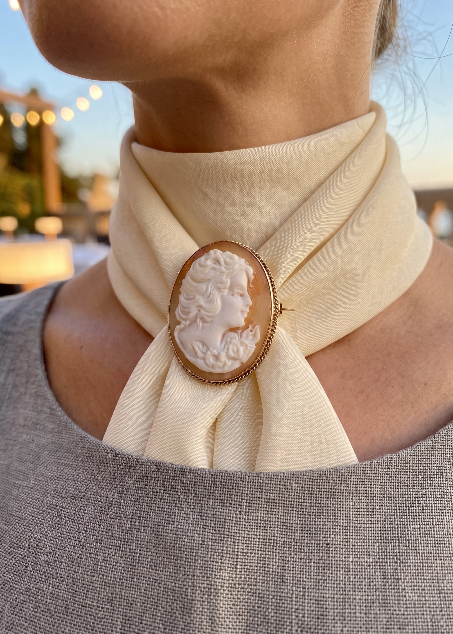 Cameo in Conchiglia Corneola 35 mm – Argento 925