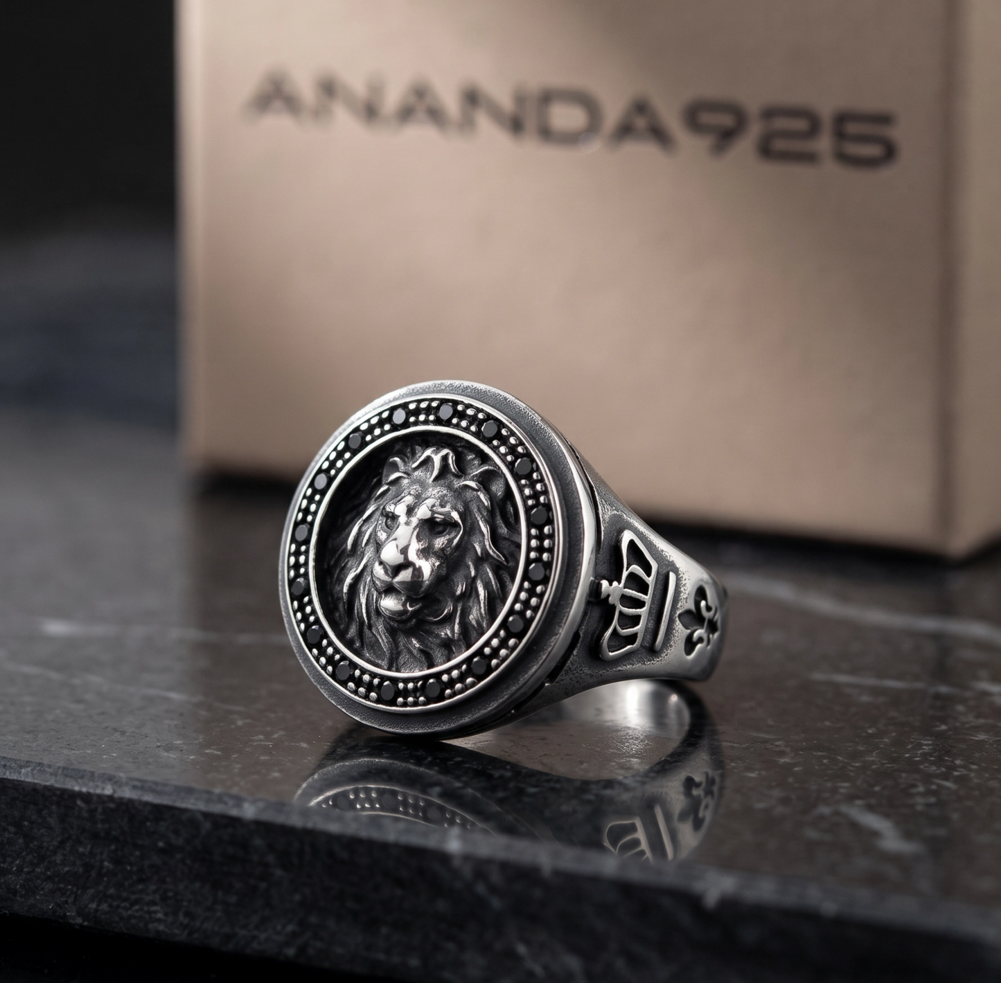 ANANDA ANELLO 925 - AN22N – Testa di Leone