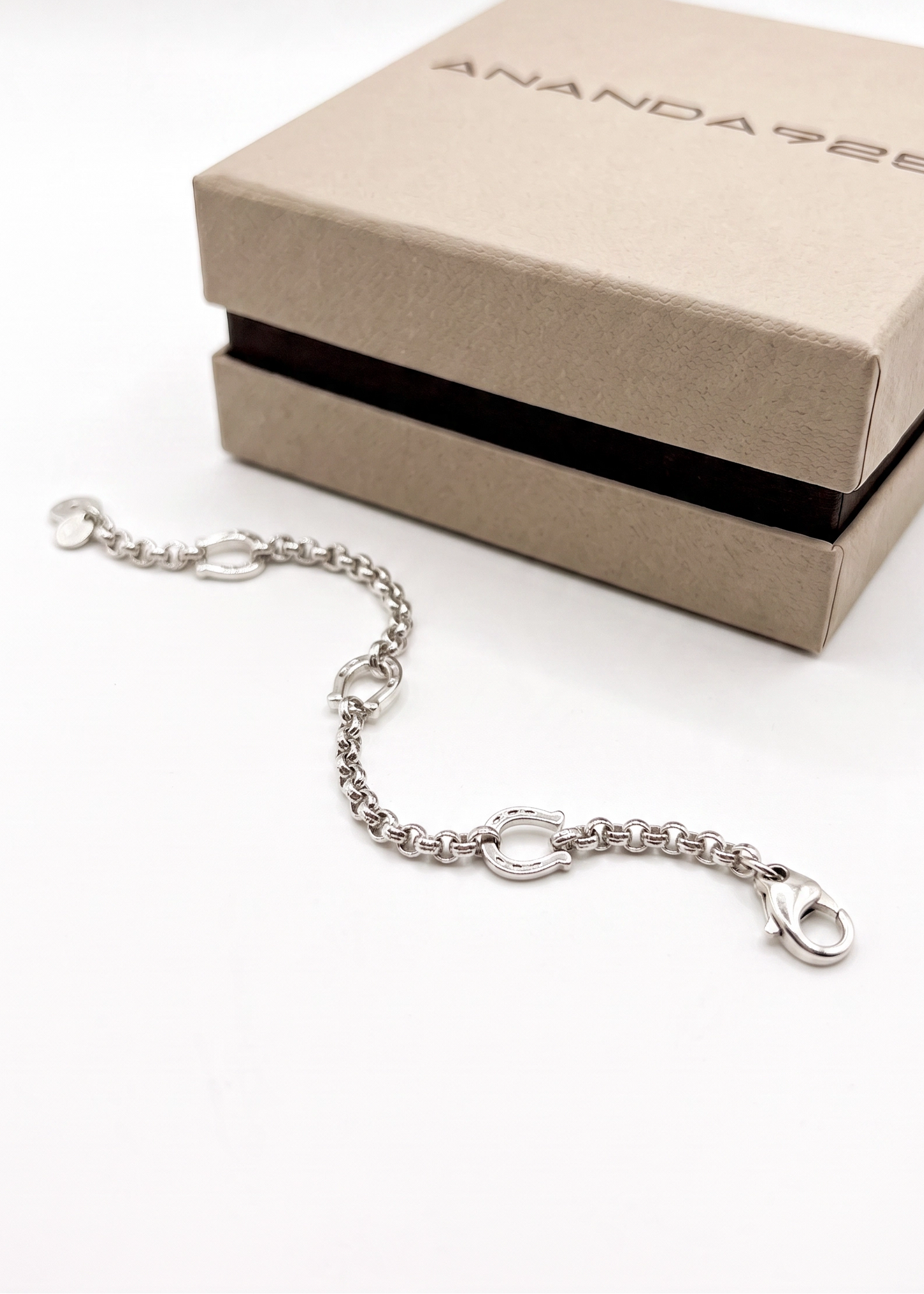 Bracciale Ananda 925 con rollo e ferro di cavallo