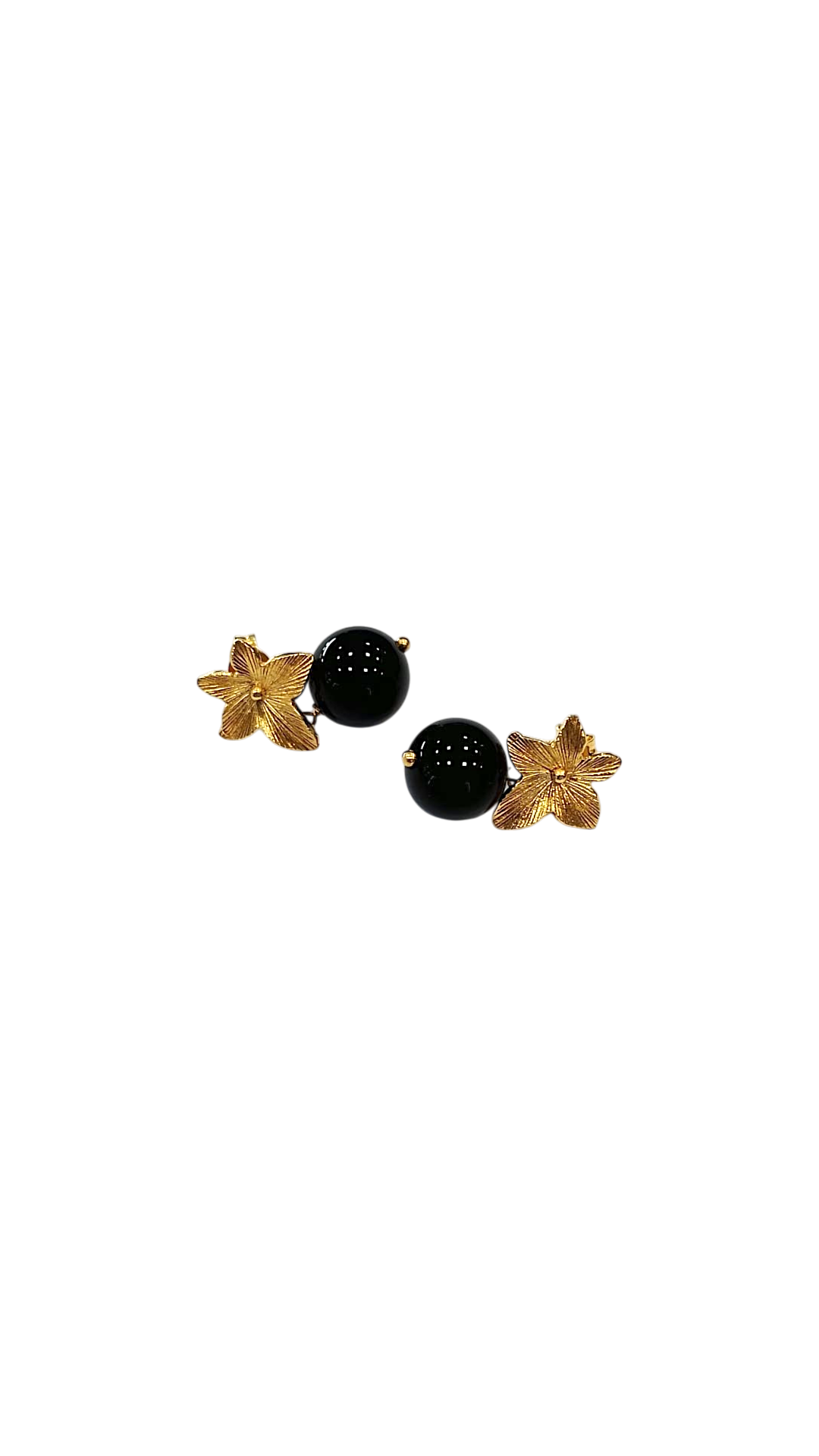 Orecchini Collezione Daphne in Argento 925 Dorato e Onice