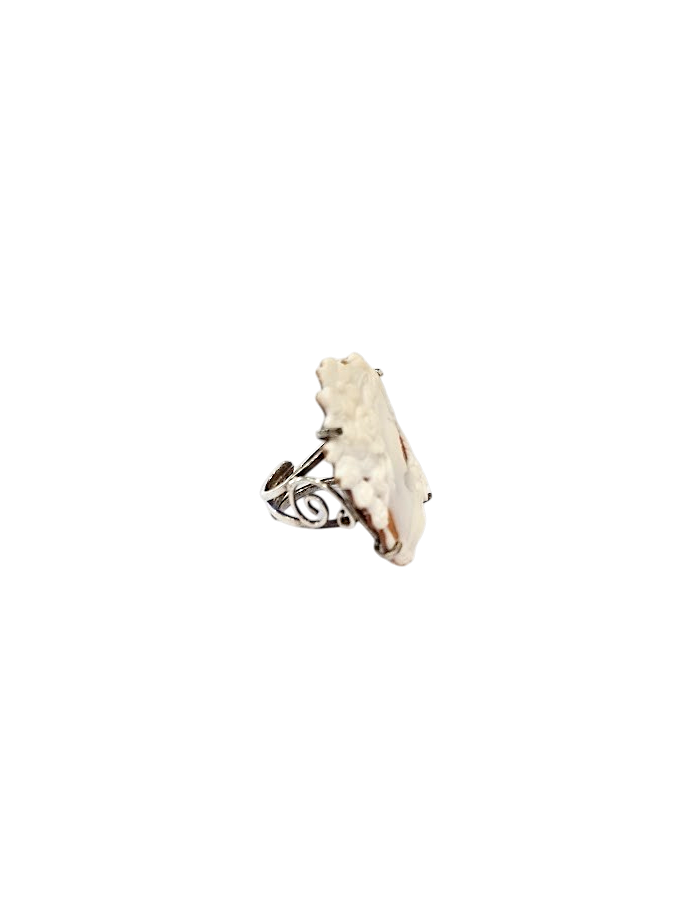 Anello in Cameo Sardonica Sfioccato – Argento 925, Incisione a Mano