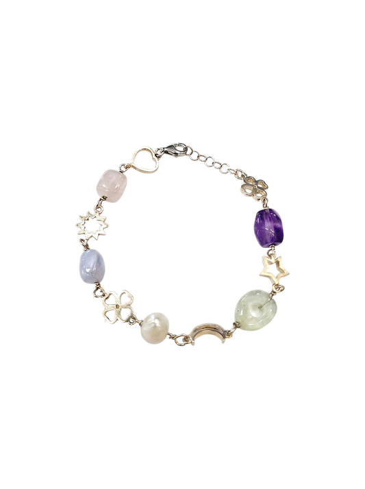 Collezione Lucky – Bracciale Pietre Naturali e Simboli Portafortuna