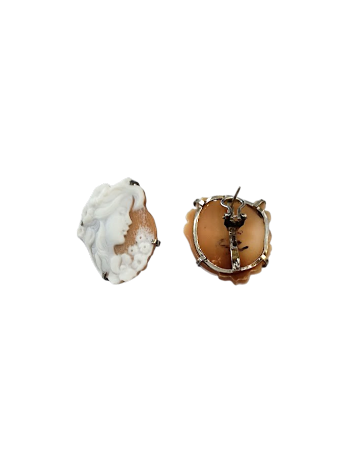 Orecchini in Cameo Sardonico Sfioccati – Montatura in Argento 925
